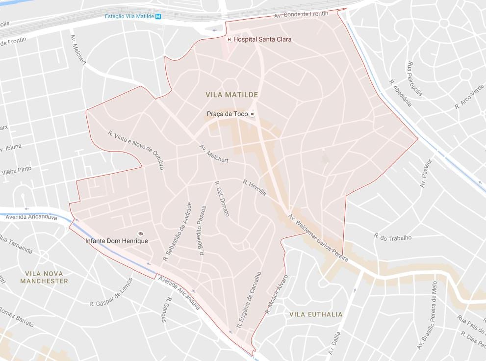 Mapa de Vila Matilde São Paulo