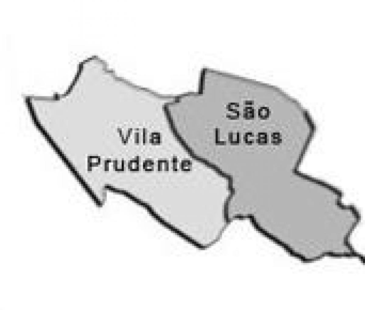 Mapa de Vila Prudente sots-prefectura