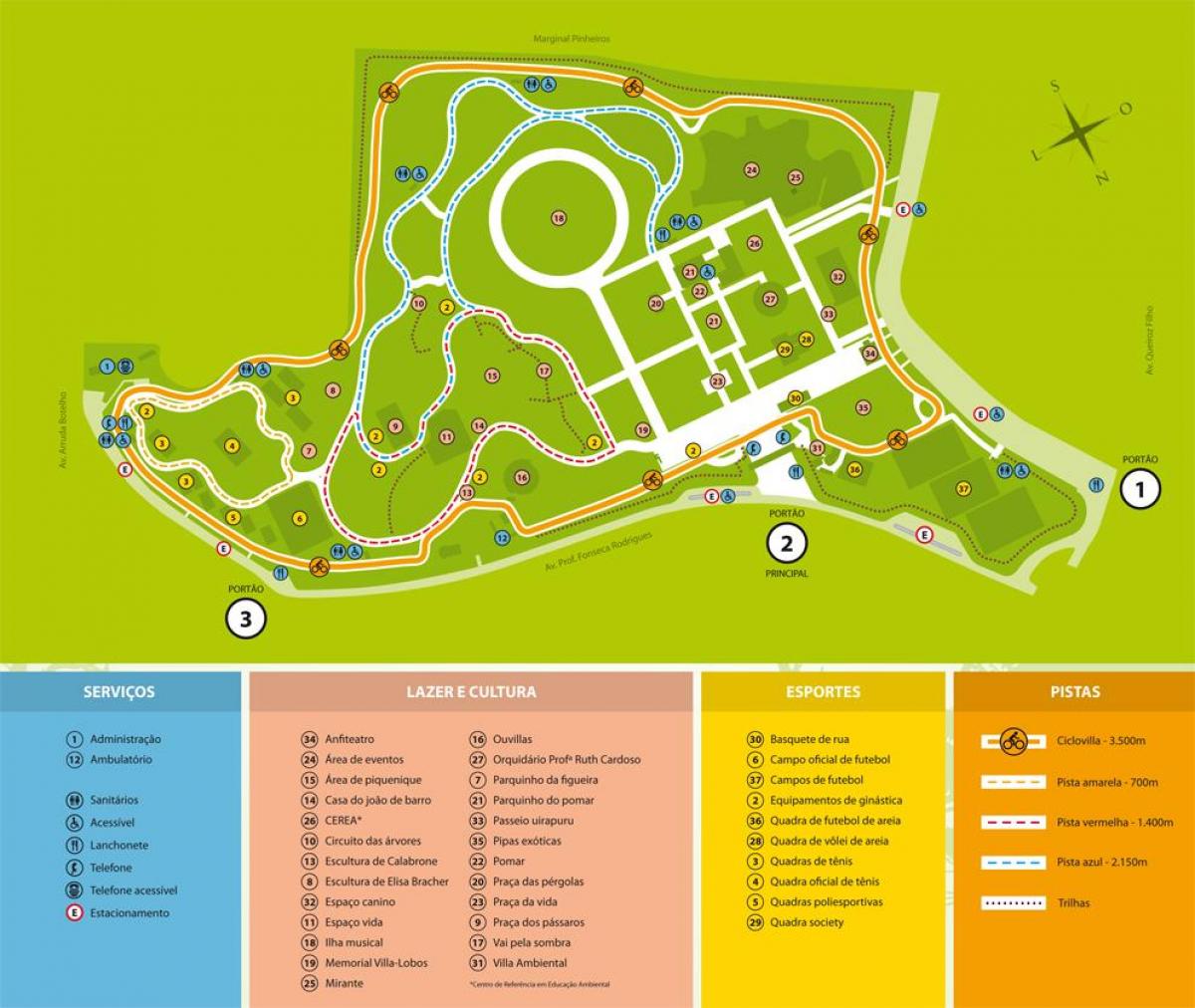 Mapa de Villa lobos Parc