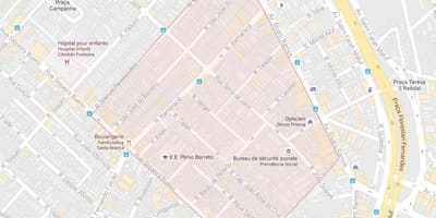 Mapa de Água Rasa de São Paulo