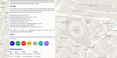 Mapa d'Accés Allianz Parc