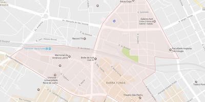 Mapa de la Barra Funda São Paulo