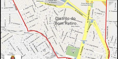 Mapa de Bom Retiro São Paulo