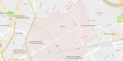 Mapa de Brás de São Paulo