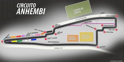 Mapa del Circuit d'Anhembi