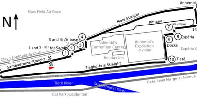 Mapa del Circuit d'Anhembi São Paulo