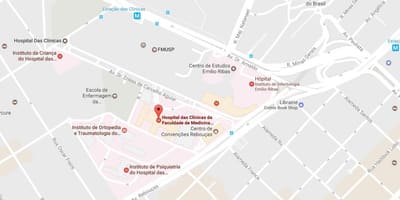 Mapa de Clínicas de l'hospital