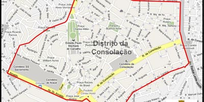 Mapa de Consolação São Paulo