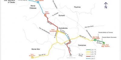 Mapa del corredor metropolitano Biléo Soares