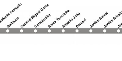 Mapa de CPTM São Paulo - Línia 10 - Diamant