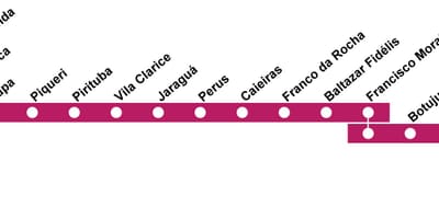 Mapa de CPTM São Paulo - Línia 7 - Rubí