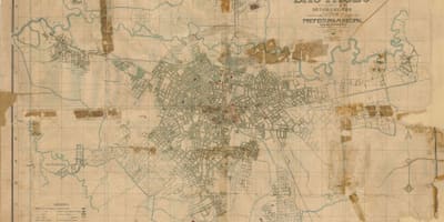 Mapa de l'antiga São Paulo - 1916
