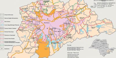 Mapa de fotografia de la gran São Paulo