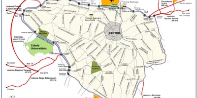 Mapa de la gran centre de São Paulo
