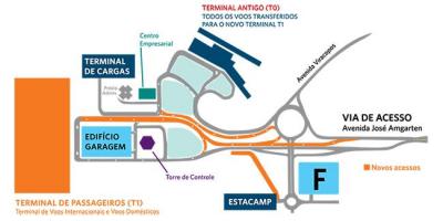 Mapa de l'aeroport internacional de Viracopos aparcament