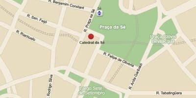 Mapa de la catedral metropolitana de São Paulo