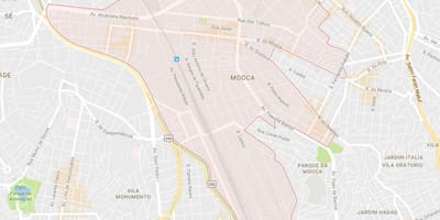 Mapa de la Mooca de São Paulo
