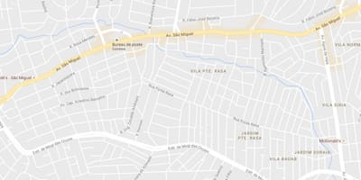 Mapa de Ponte Rasa de São Paulo