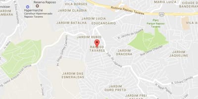 Mapa de Raposo Tavares São Paulo