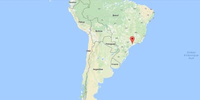 Mapa de São Paulo a Amèrica del Sud