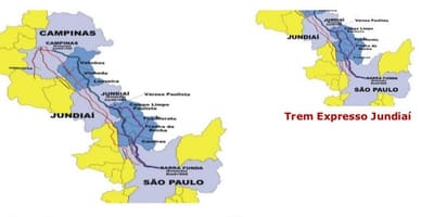 Mapa de São Paulo Espresso Bandeirantes