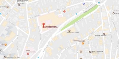 Mapa de Sírio-Libanês hospital