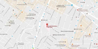 Mapa de Samaritano de São Paulo hospital