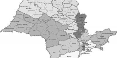 Mapa de São Paulo en blanc i negre