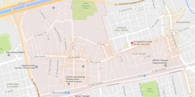 Mapa de Tatuapé São Paulo