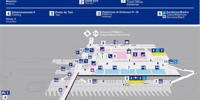 Mapa de la terminal d'autobusos de la Barra Funda