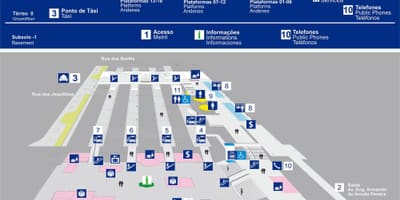 Mapa de la terminal d'autobusos Jabaquara - planta superior