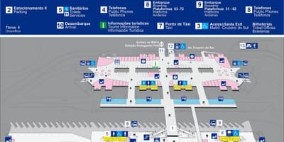 Mapa de la terminal d'autobusos Tietê - planta superior
