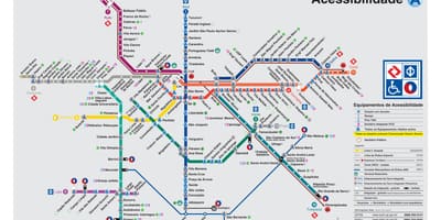 Mapa de transport Sao Paulo - persones amb mobilitat reduïda